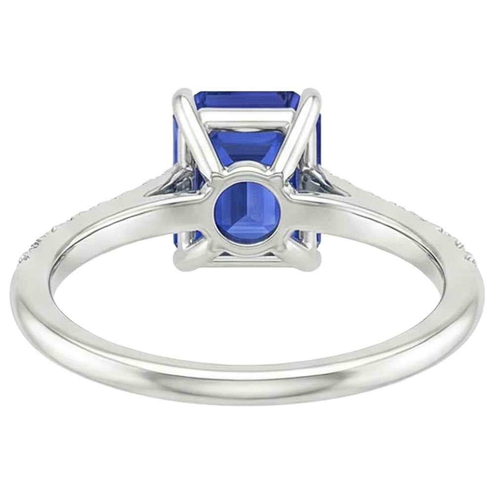natural emerald sapphire 3.50ct ring side angle