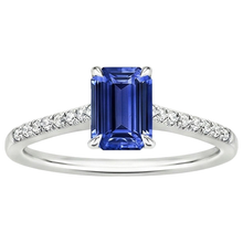 natural emerald sapphire 3.50ct ring top view