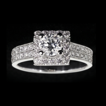 Pave Setting 3 Carats Round Real Natural Earth Mined Diamond Engagement Ring White Gold 14K