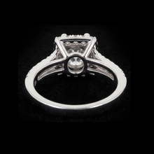 Pave Setting 3 Carats Round Real Natural Earth Mined Diamond Engagement Ring White Gold 14K