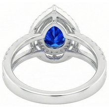 Pear And Round Cut 4.90 Ct Ceylon Sapphire Natural Earth Mined DIAMOND ( NOT LAB GROWN )s Ring