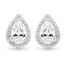 Pear And Round Cut 4.90 Ct Genuine Diamonds Studs Earrings 14K Gold