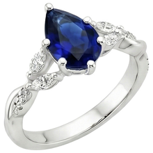 natural round sapphire 7.25ct ring side angle