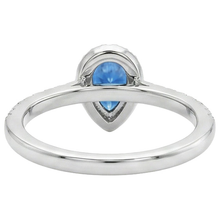 natural round sapphire 4.50ct ring profile view