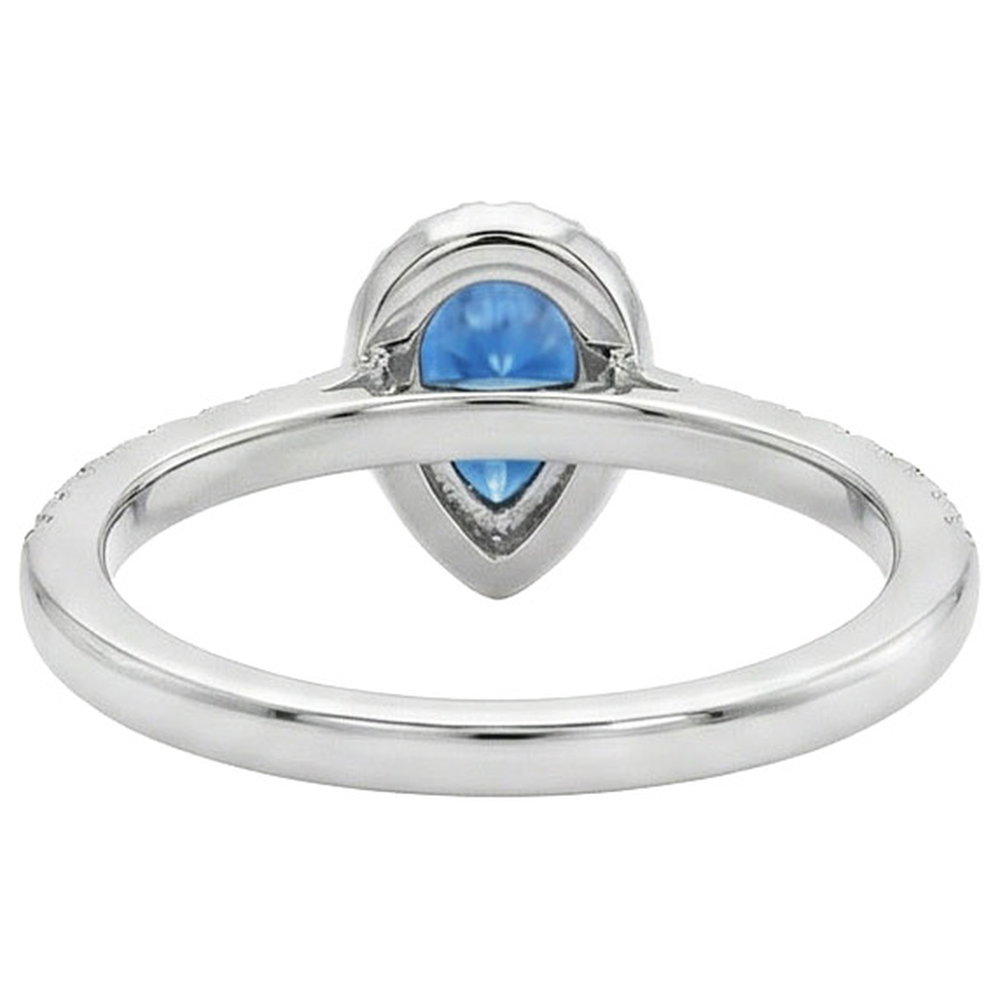 natural round sapphire 4.50ct ring profile view