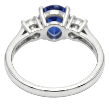 Pear Ceylon Sapphire Natural Earth Mined DIAMOND ( NOT LAB GROWN ) White Gold Ring 4.21 Ct Jewellery