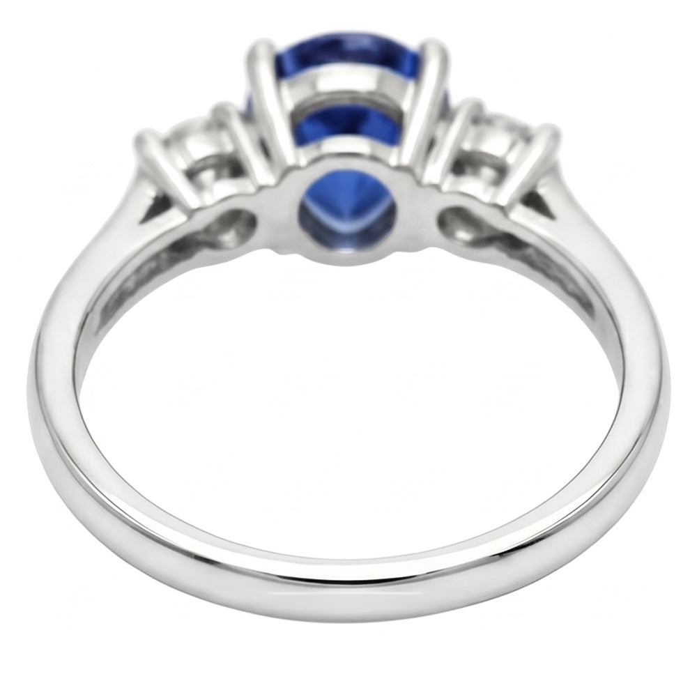 Pear Ceylon Sapphire Natural Earth Mined DIAMOND ( NOT LAB GROWN ) White Gold Ring 4.21 Ct Jewellery
