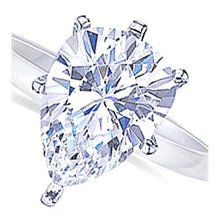 Pear Cut 2.50 Carats Real Diamond Solitaire Engagement Ring 14K