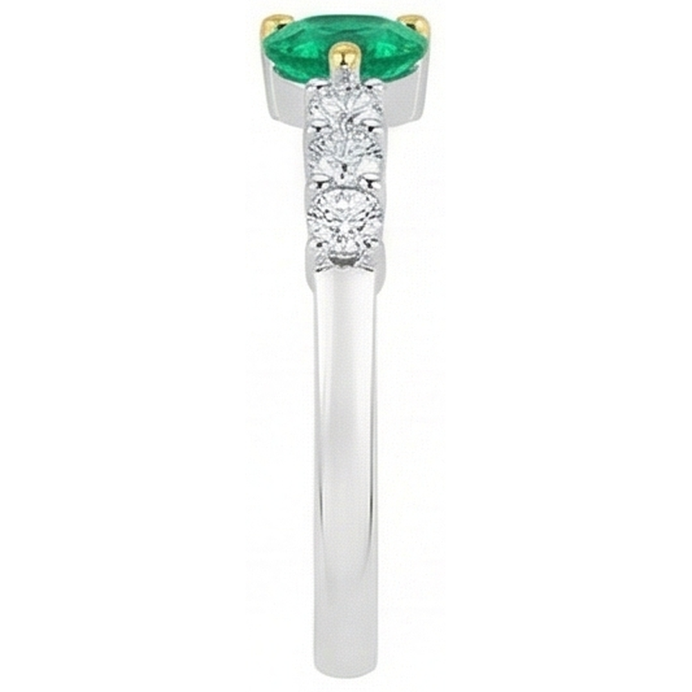 Luxury Colored Stone Ring 1 ct – top view