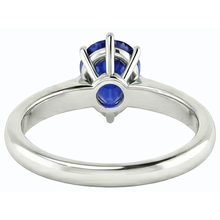 natural round sapphire 2ct ring side angle