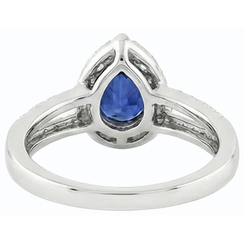 natural round sapphire 4ct ring profile view