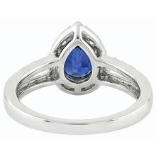 natural round sapphire 4ct ring profile view