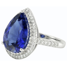natural round sapphire 4ct ring profile view