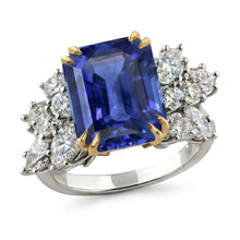 natural round sapphire 4.50ct ring side angle