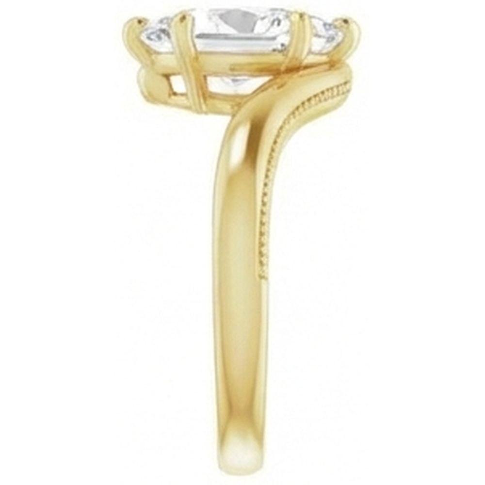 Premium Single Stone Ring 2 ct – profile view
