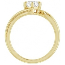 Premium Diamond Single Stone Ring 2 ct – top view