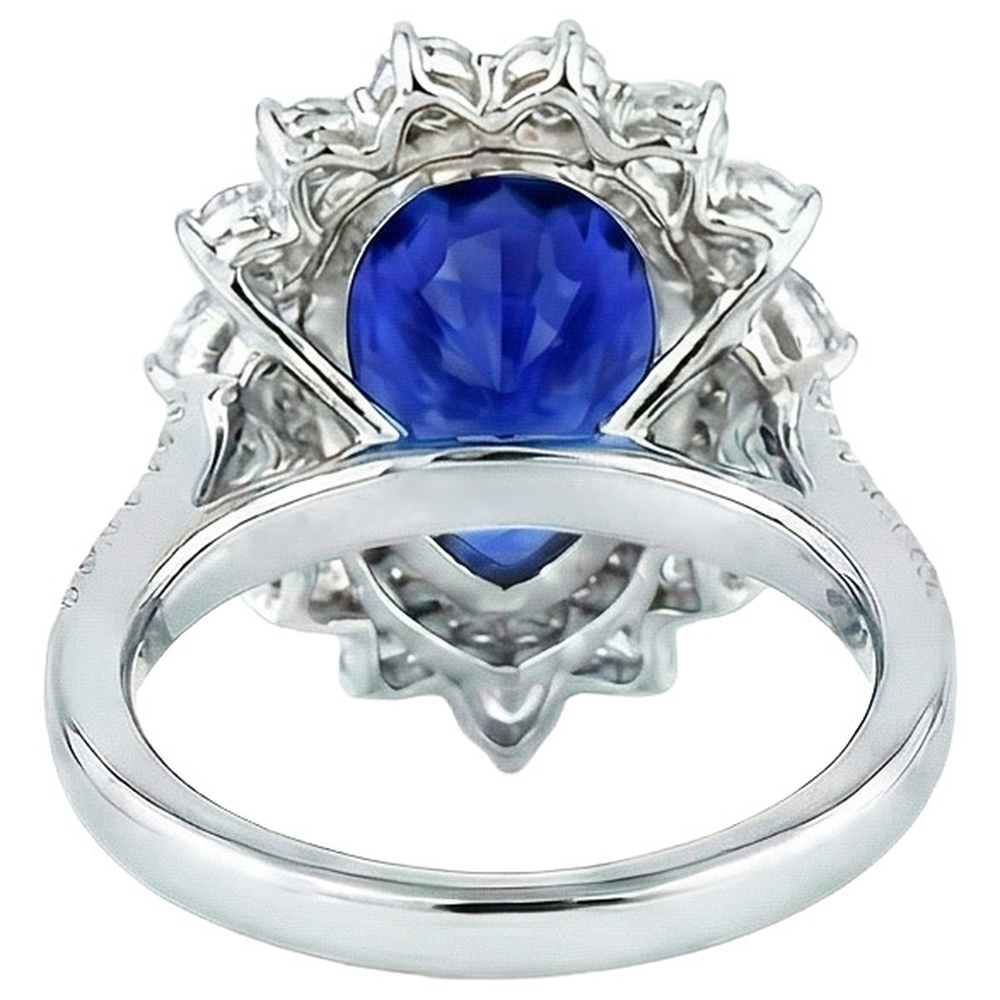 Pear Sapphire Gold Cocktail Ring
