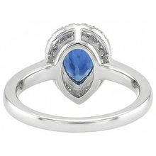Pear Shape Ceylon Sapphire Natural Earth Mined DIAMOND ( NOT LAB GROWN )s Ring 3.30 Ct 14K White Gold 14K