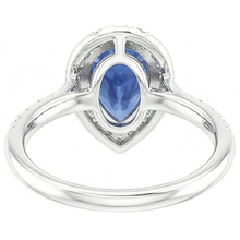 natural round sapphire 4ct ring top view