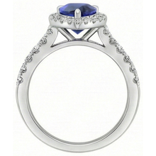 High-End Blue Sapphire Precious Stone Ring 2.50 ct – profile view