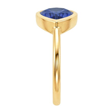 Pear Solitaire Anniversary Ring Ceylon Sapphire 2 Carats Gold