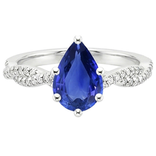 natural round sapphire 5.50ct ring profile view