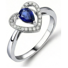 natural round sapphire 2.25ct ring side angle