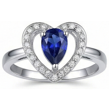 natural round sapphire 2.25ct ring close up detail