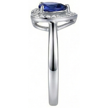 natural round sapphire 2.25ct ring profile view