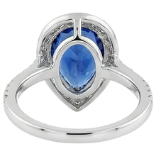 Pear Tanzanite And Natural Earth Mined Diamond Wedding Ring Gold 2.25 Carats Jewellery