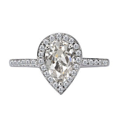 Refined 3-ct Diamond Halo Engagement Ring