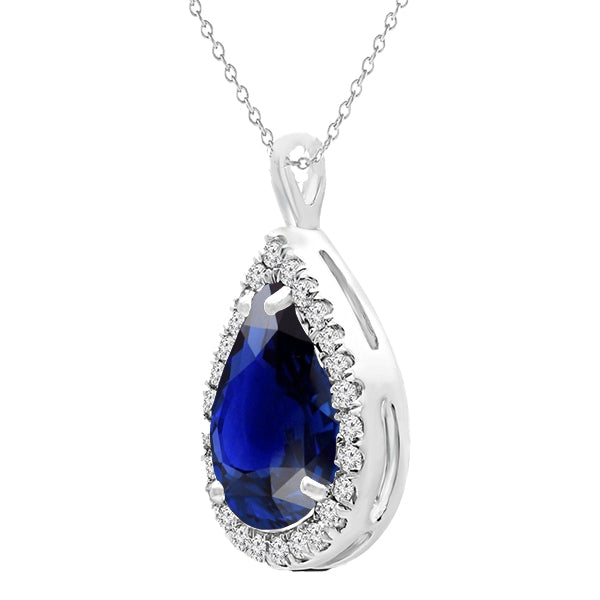Timeless Blue Sapphire Precious Stone Pendant 3 ct – main view