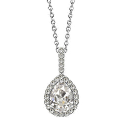 1 ct Fine Diamond Halo in 14K White Gold
