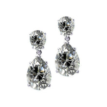 Drop Earrings 14 Karat White Gold with Fine Diamond – main view