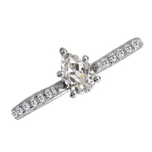 Earth-Mined Brilliant Diamond Solitaire Ring with Accents – main view