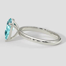 Pear Paraiba Ring Solitaire Setting