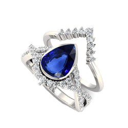 Handcrafted Cornflower Blue Sapphire Precious Stone Ring 3 ct |