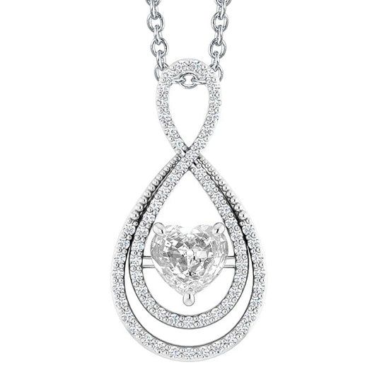 Bespoke Brilliant Diamond Drop Pendant 1.50 ct – main view
