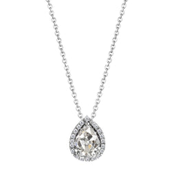 Luxury Fine Diamond Drop Pendant – 2 ct 14K White Gold