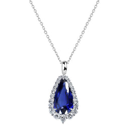 Luxury Royal Blue Sapphire Precious Stone Pendant – 2.75 ct 14K