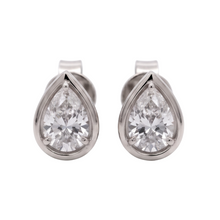 Pear Cut Lab Grown Diamonds 1.50 Carat Stud Earring 14K White Gold