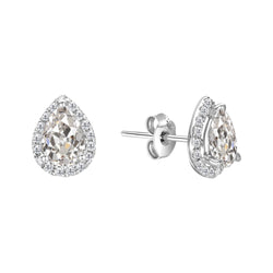 Luxury Fine Diamond Stud Earrings – 3 ct 14K White Gold