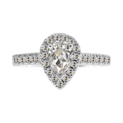 Real Brilliant Diamond Halo Engagement Ring 3.50 ct – 14K White