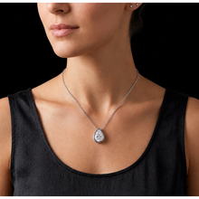 Pear Shape 1 Carat Lab Grown Diamond Pendant White Gold 14K