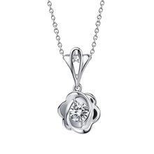 Pendant Necklace 14K White Gold 1 Carats Round Cut Real Diamonds Solitaire