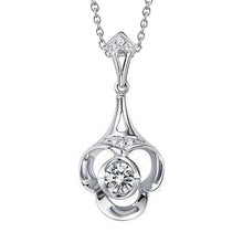 Pendant Necklace 1.50 Ct Genuine Round Brilliant Cut Diamonds White Gold 14K