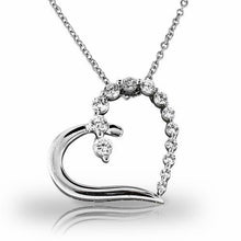 Pendant Necklace 4 Carats Round Brilliant Cut Real Diamonds White Gold 14K