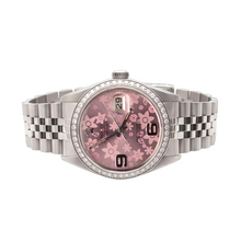 Pink Flower Dial Rolex Watch Ss Jubilee Natural Earth Mined Diamond Rolex Date Just QUICK SET