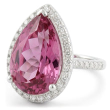 Pink Kunzite 20.40 Ct Natural Earth Mined Diamond Wedding Ring White Gold Gemstone Jewellery