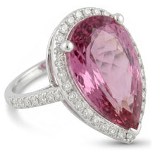 Pink Kunzite 20.40 Ct Natural Earth Mined Diamond Wedding Ring White Gold Gemstone Jewellery